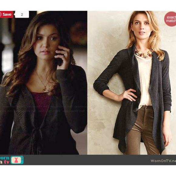 Anthropologie Sweaters - ANTHROPOLOGIE Knitted & Knotted Gray Wrap Cardigan